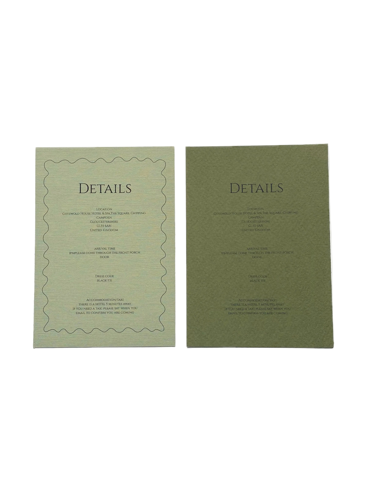 L'Amour And Jolie Fleur Details Card