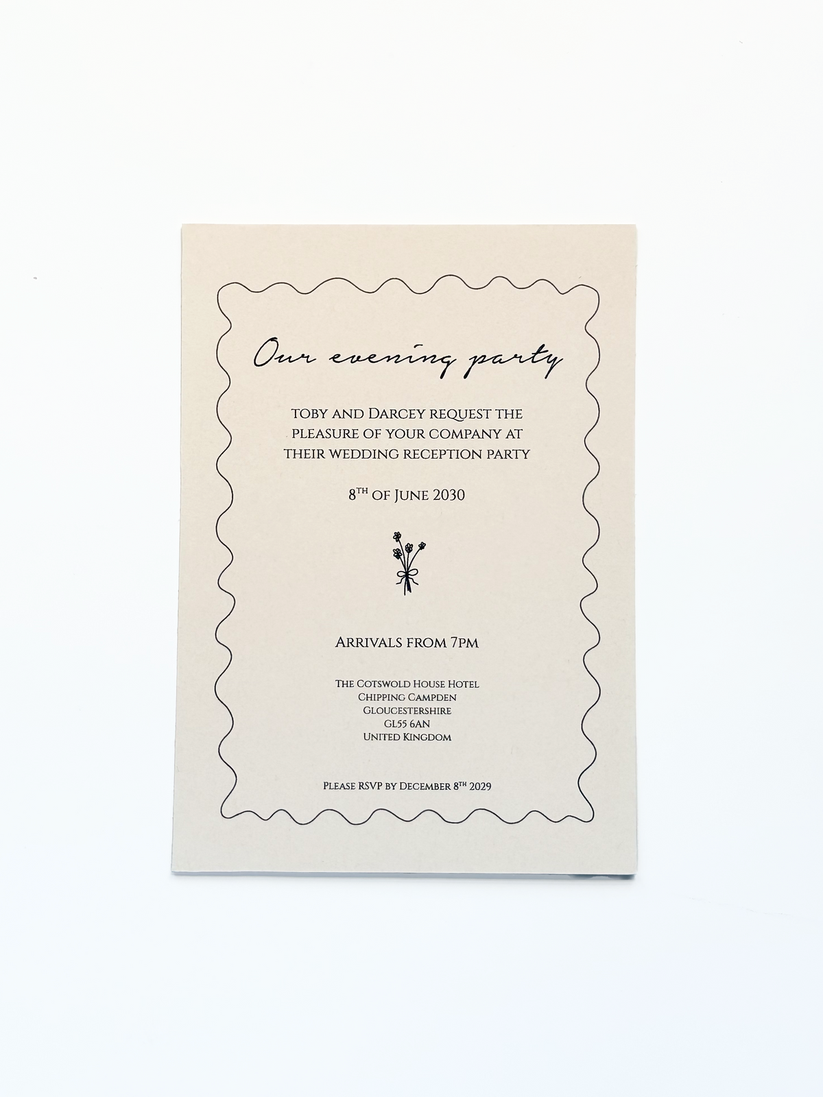 Jolie Fleur Evening Wedding Invitation