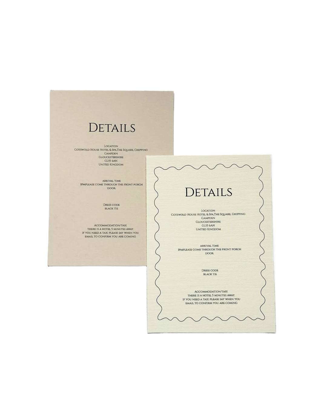L'Amour And Jolie Fleur Details Card