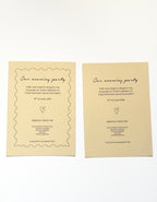 Elegant evening wedding invitation by Fleursie Design