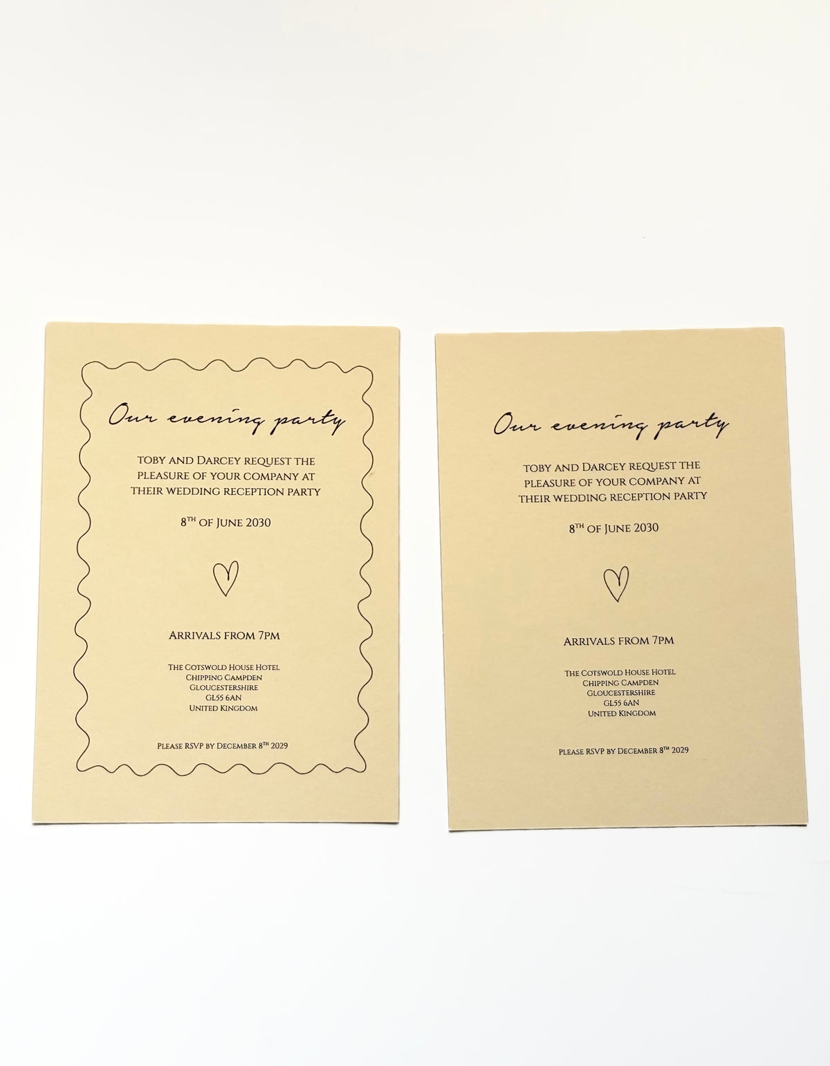 L'Amour Evening Wedding Invitation