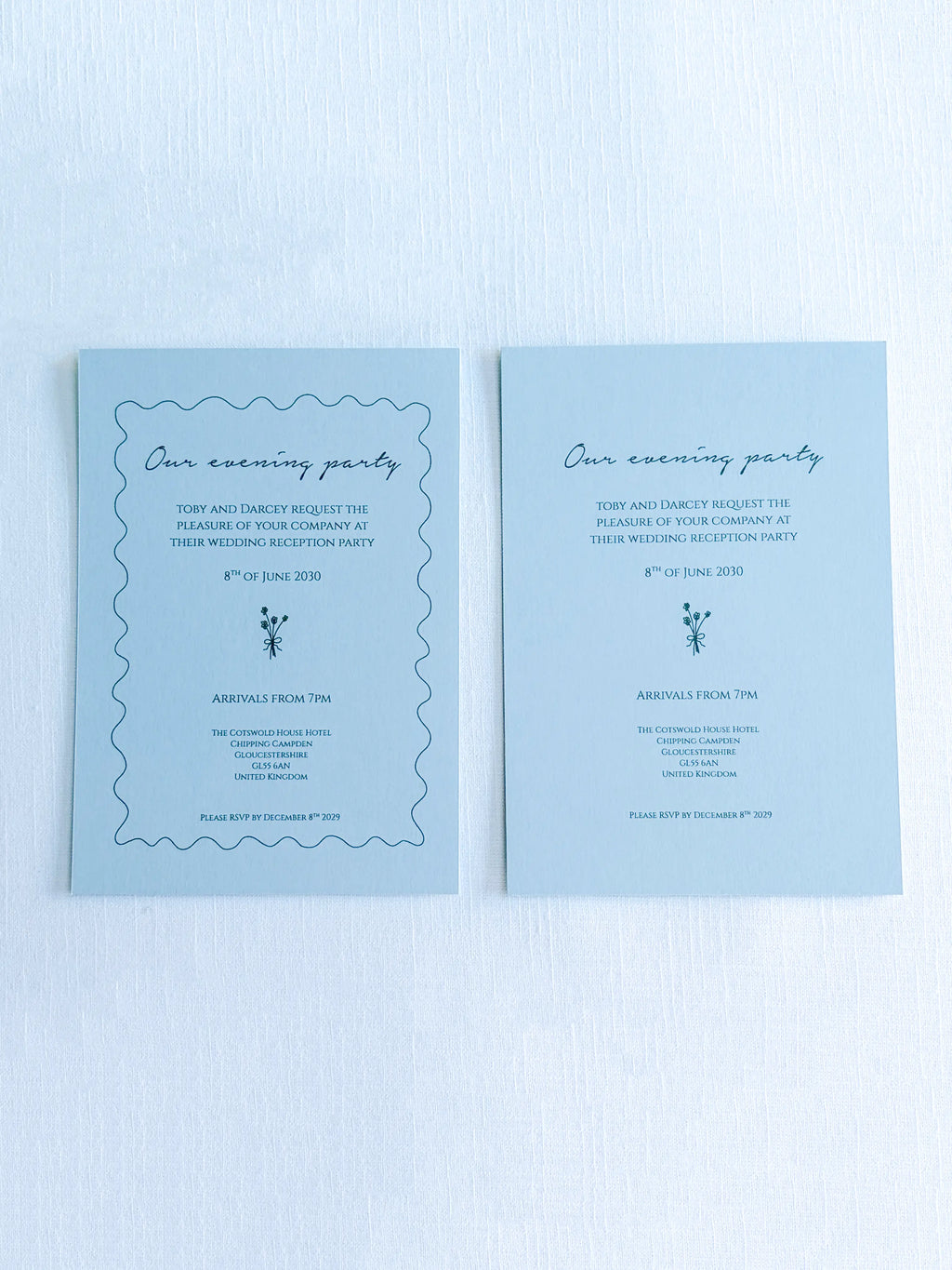 Jolie Fleur Evening Wedding Invitation