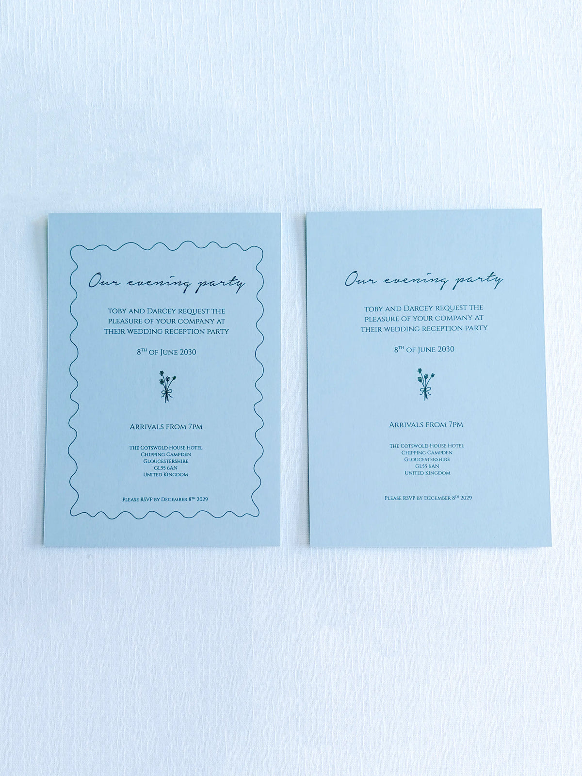 Jolie Fleur Evening Wedding Invitation